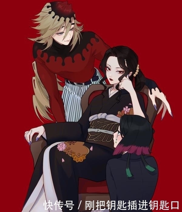 葛力姆乔|鬼灭之刃系列“鬼王”无惨的“娘化”插画,网友:我居然心动了?