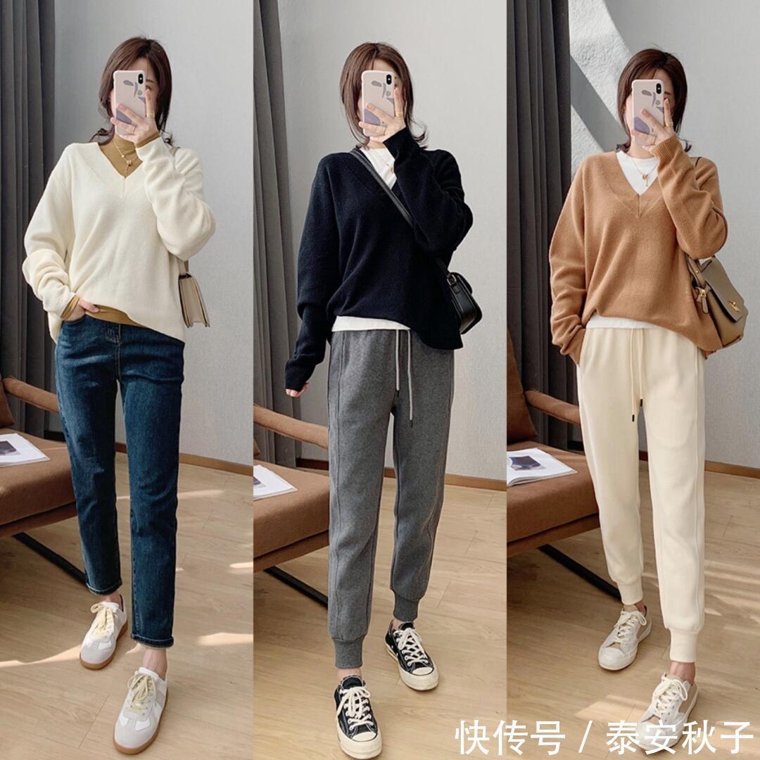 穿毛衣不一定要配半身裙！这几种穿法时髦减龄，也很气质！