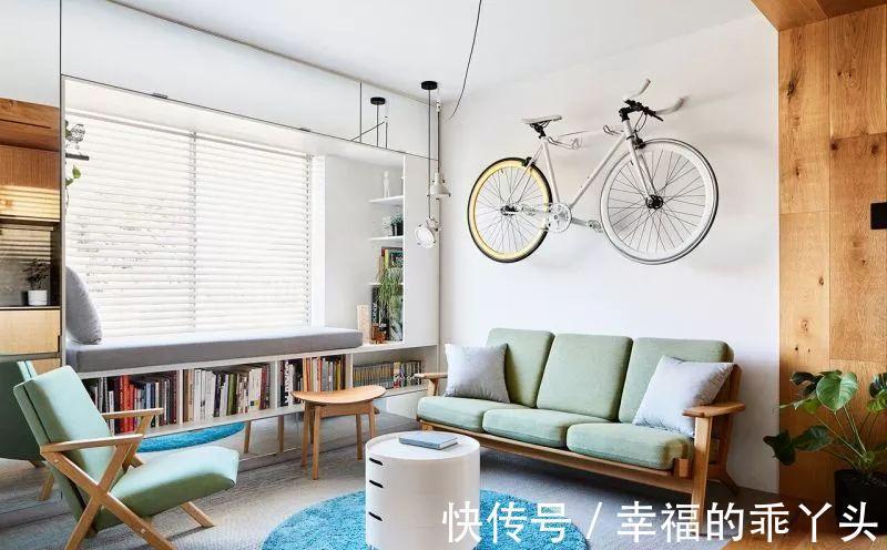 木饰面|35㎡迷你小宅，定制柜解决全屋收纳，还有隐形餐桌！
