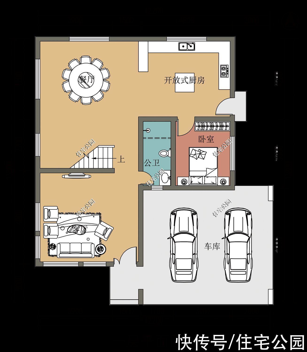 平面|分享10套带落地窗的别墅图,农村房子这么建,谁还稀罕去城里?