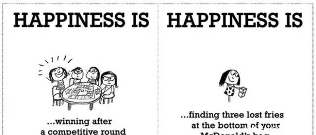 Happiness|疯传全网的英文漫画：Happiness is……看完走心了