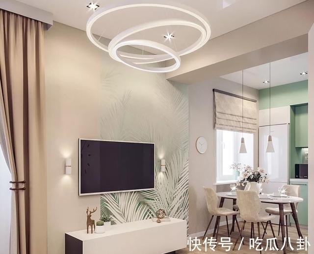 挂画|59平方米的网红设计款小户型,装修效果时尚且清新,非常实用好看