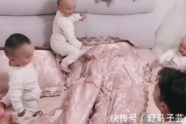 奶爸|超级奶爸哄三胞胎宝宝睡觉,最后直接撂挑子,网友:累并快乐着!