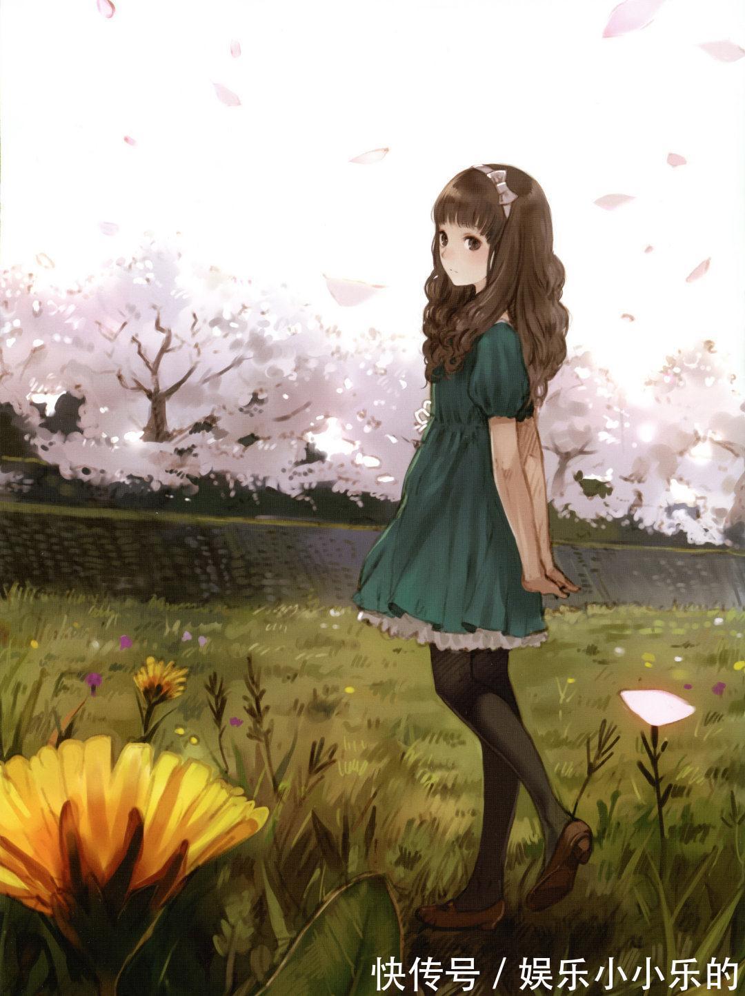 岸田梅尔@软萌的二次元美少女插画,洋溢着让人舒服的清澈透明感