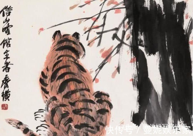 张善孖@齐白石把4只老虎画成病猫,为何还能卖3202万专家放大看尾巴
