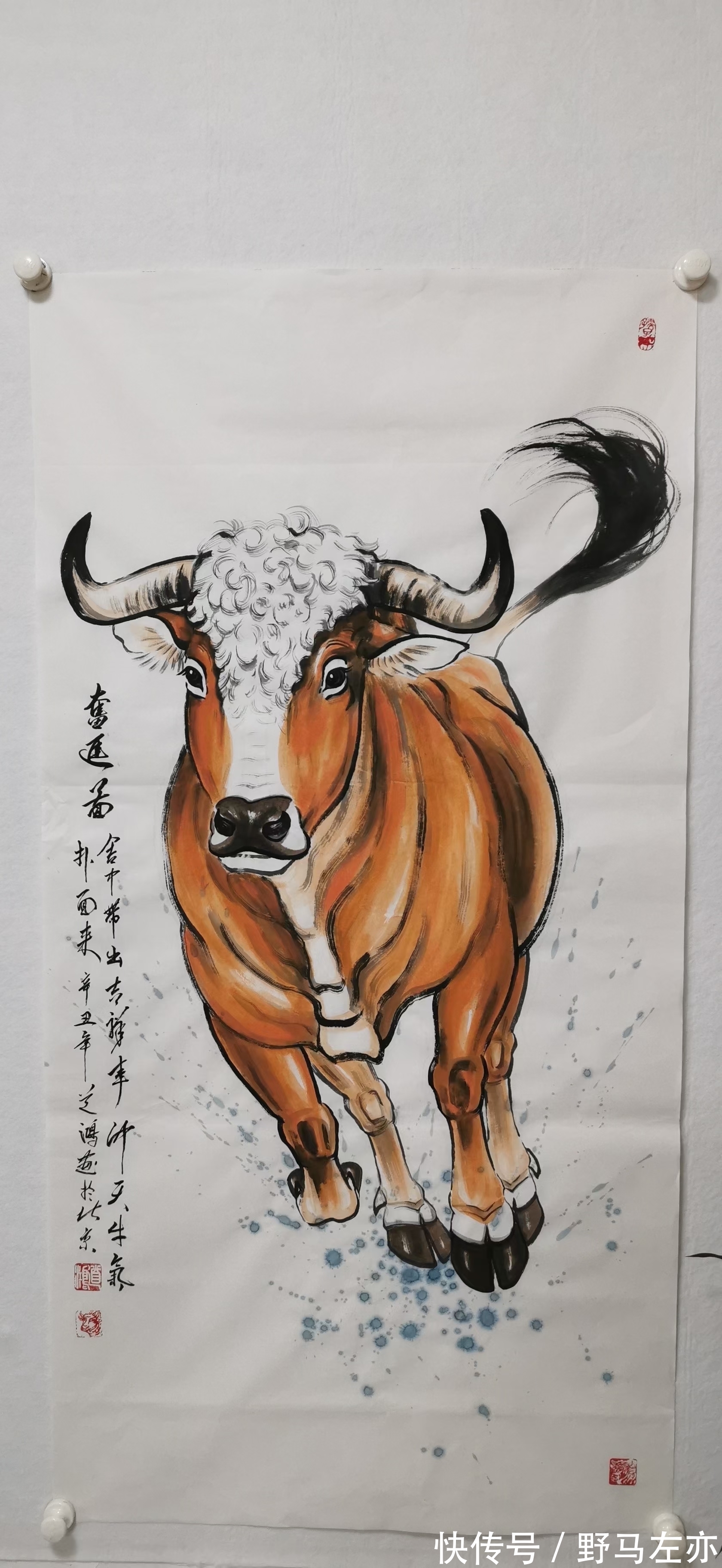 牛气|画家道鸿(孙振伟)画牛:形象逼真惟妙惟肖,牛气冲天鸿运当头