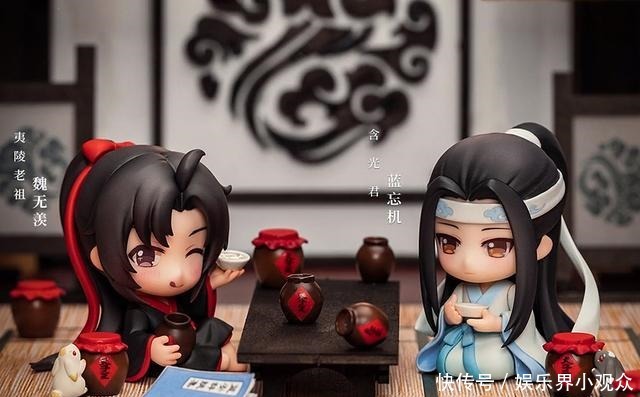  《魔道祖师》忘羡手办来了，有三款精致配件，很适合放在书房！