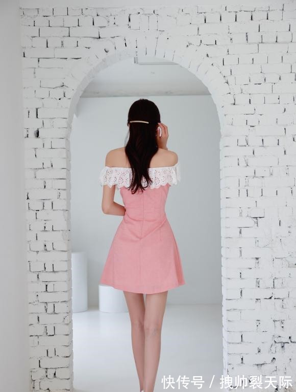 孙允珠|女神高清时尚搭配彩虹花裳刺绣漫叶小精灵衣裙!