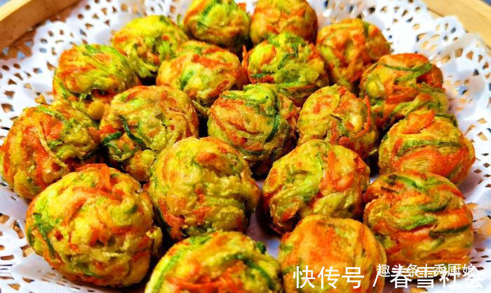 萝卜|炸萝卜丸子，最忌只加面粉 ，多加2样东西，外酥内软，凉了也不硬