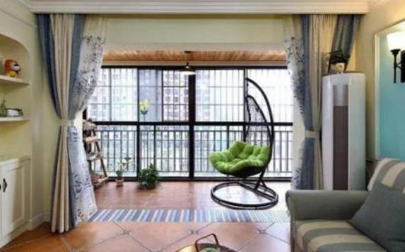 小户型|阳台装修还在装推拉门隔断吗?现在都流行这样设计,既宽敞又实用