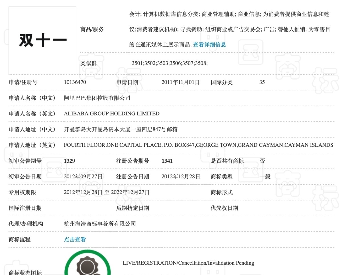 京东公司|“双十一”商标该归谁？阿里京东分别起诉国家知识产权局