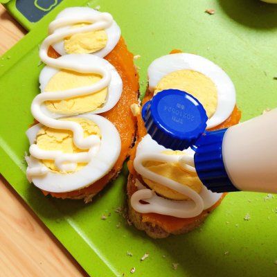 黑麦面包|#丘比三明治#健康减脂-鸡蛋南瓜三明治