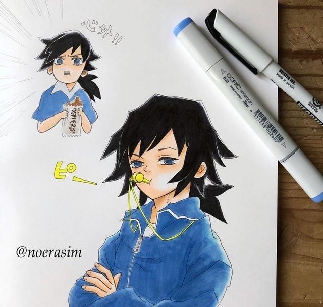 惊艳|大神手绘《鬼灭之刃》,精准还原漫画角色,丰富色彩超惊艳