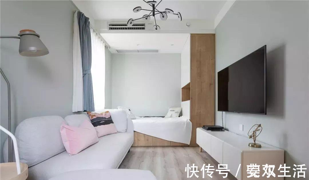 客卧|她的70平现代简约小家,客厅加张床,二室变三居,时尚又舒适!
