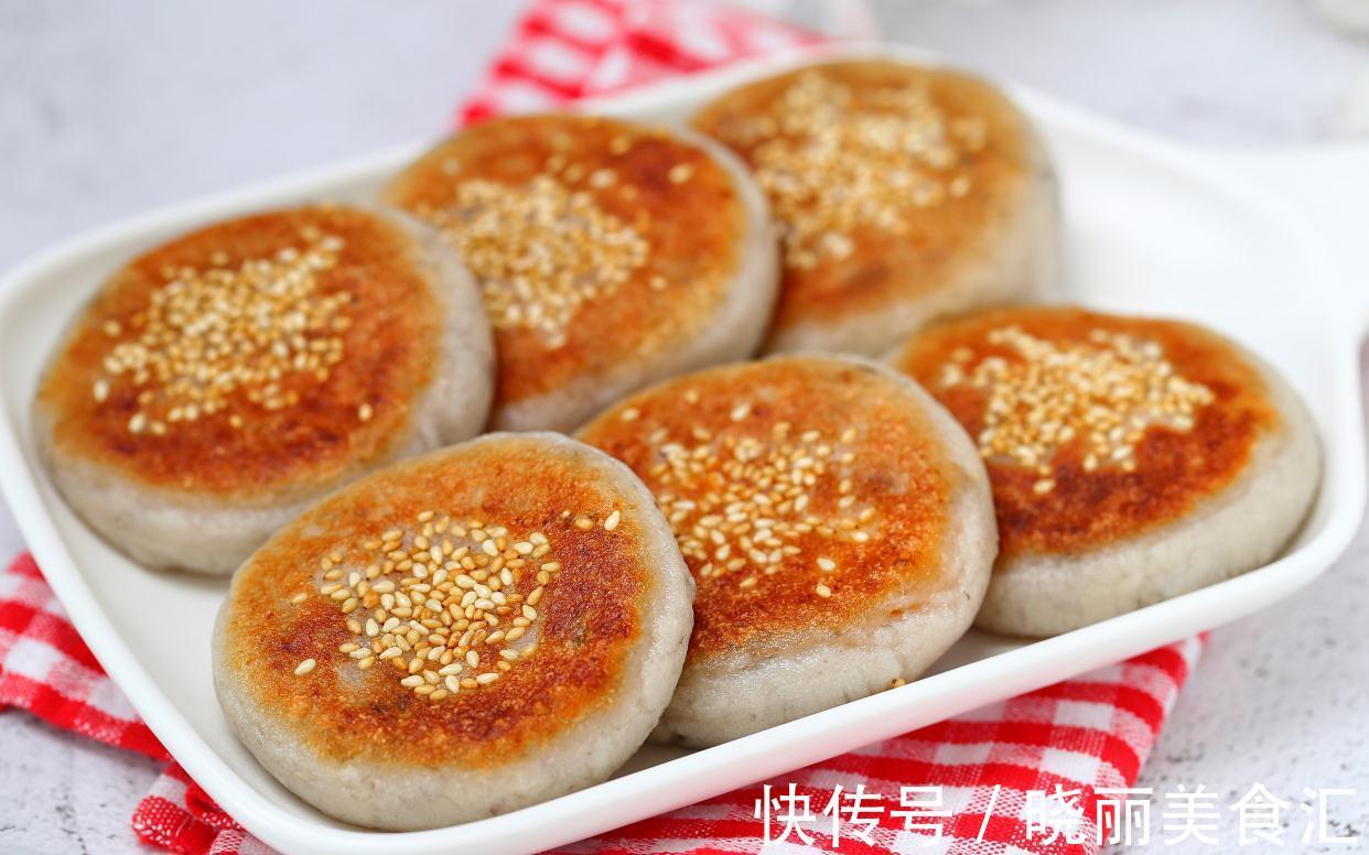 山药加红薯做成小饼，香甜美味一口拉丝，无需发面简单零失败！