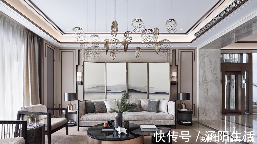 别墅|这才是配得上中国人的豪宅，316㎡新中式别墅，里面的庭院，美翻了