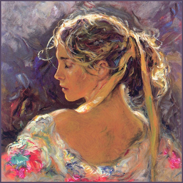 西班牙!千人一面的现代型美女;西班牙画家Jose Royo写实人物油画