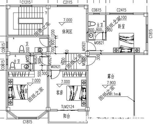平面图|农村三层自建房平面图,经济实用,谁看了都想建