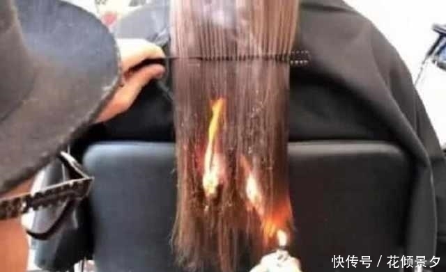打火机|女子去做发型,理发师拿起打火机就烧,还说烧的比剪的更好看!