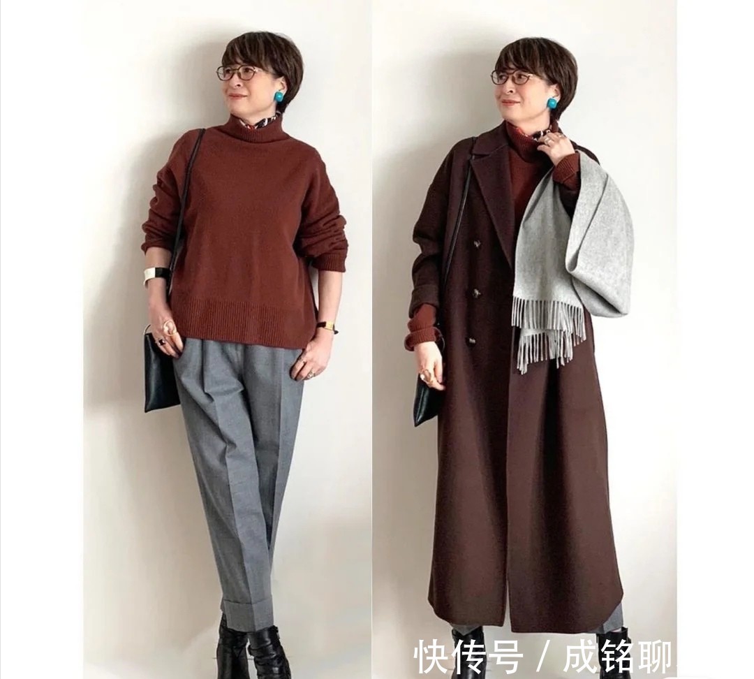 针织衫|六十岁的女人也可以如此优雅!真实自然又好看,时髦大气又显年轻