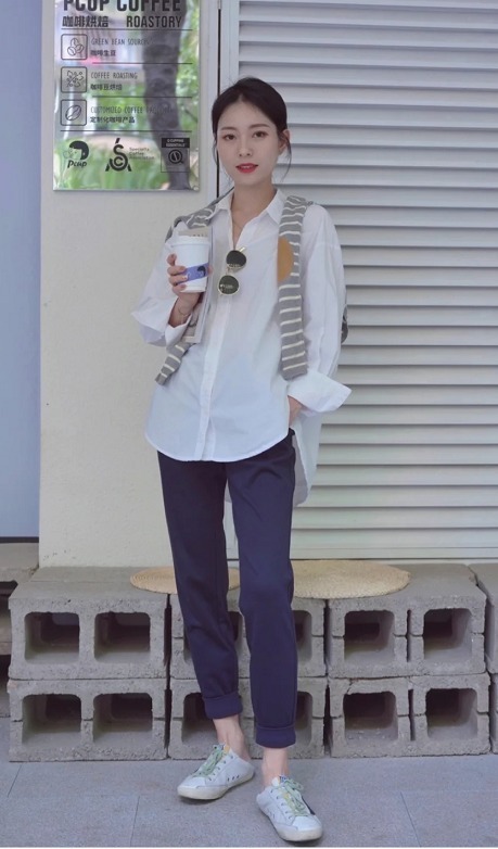 阔腿裤 秋天不一定要穿卫衣,衬衫一样很高级,这些搭配干练又洋气