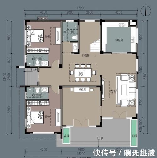 自建|农村自建二层别墅，面宽13.3米，6室1厅，时尚与传统融合，好美