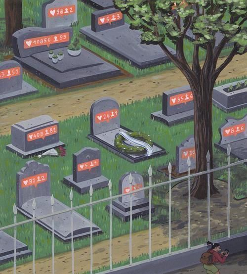 智能设备|揭示了当今世界的苛刻真理的20幅讽刺插画