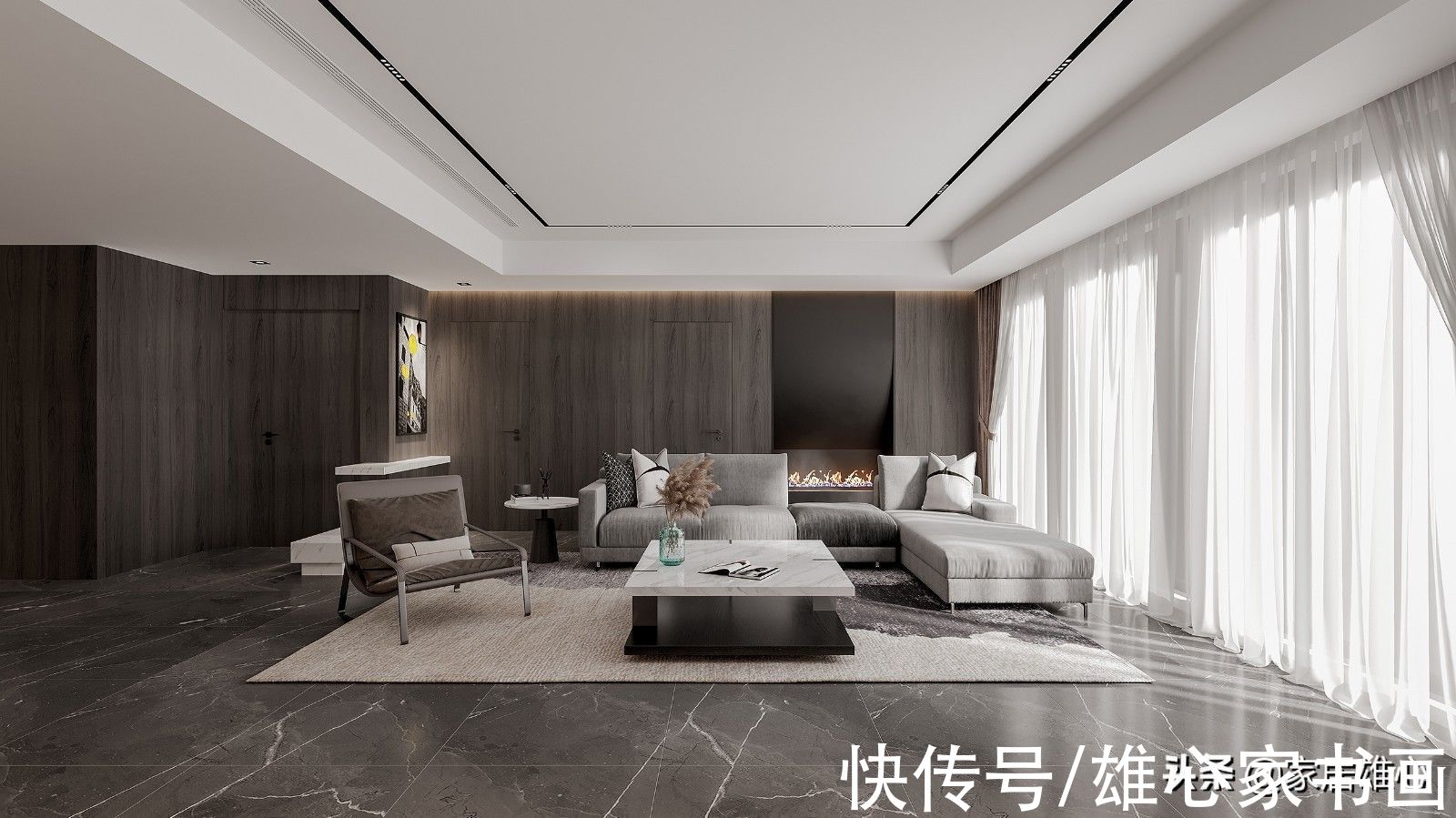 无主灯|280㎡无主灯简约设计样板间