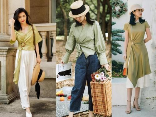 今年绿色系穿搭火了！衬得人肤白貌美，高级感女孩都要有
