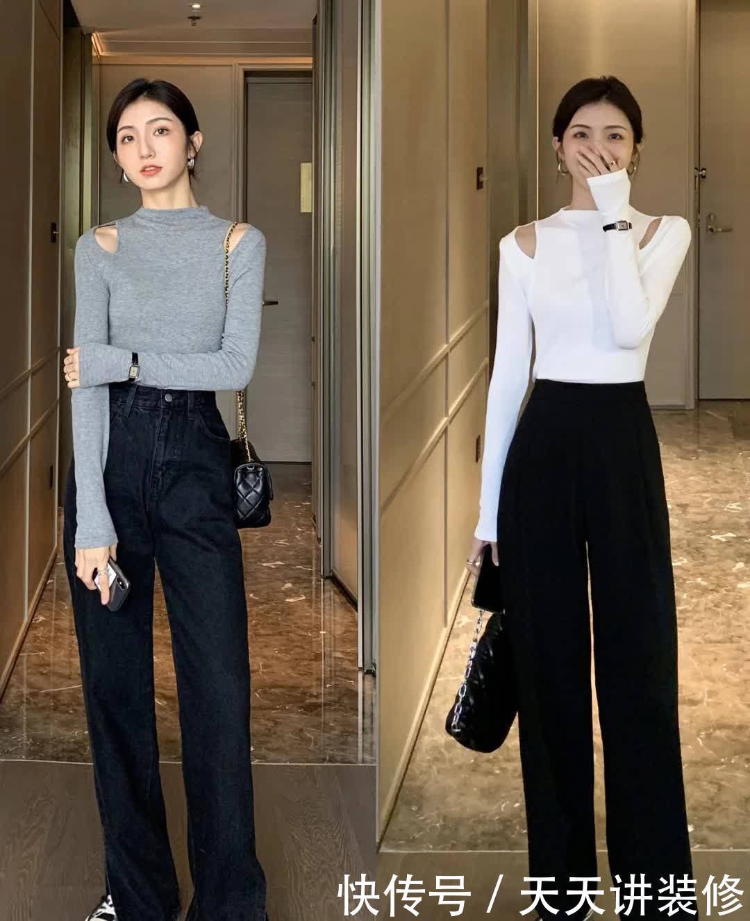 今春极简的打底衫穿搭合集!清爽舒适凸显身材,时尚有看点