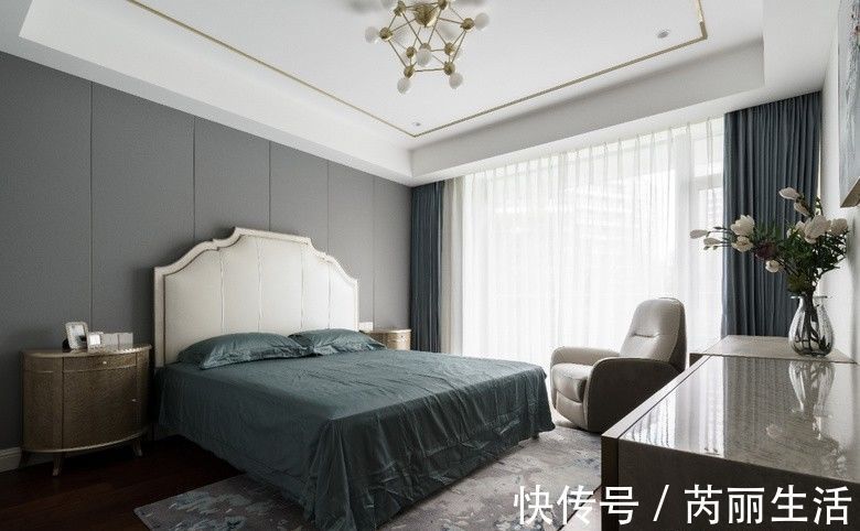 横厅|夫妻俩买下250㎡大平层，装成白色轻奢风很高级，室内敞亮大气