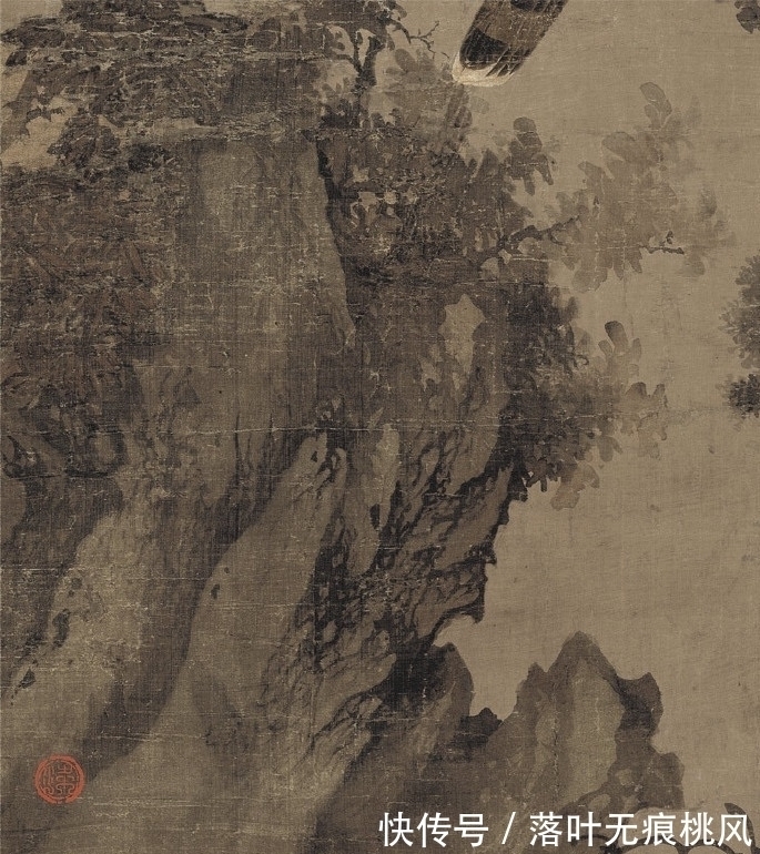 作品&650年前的《柏鹰图》,用笔工细有特色,是古代国画的代表作品