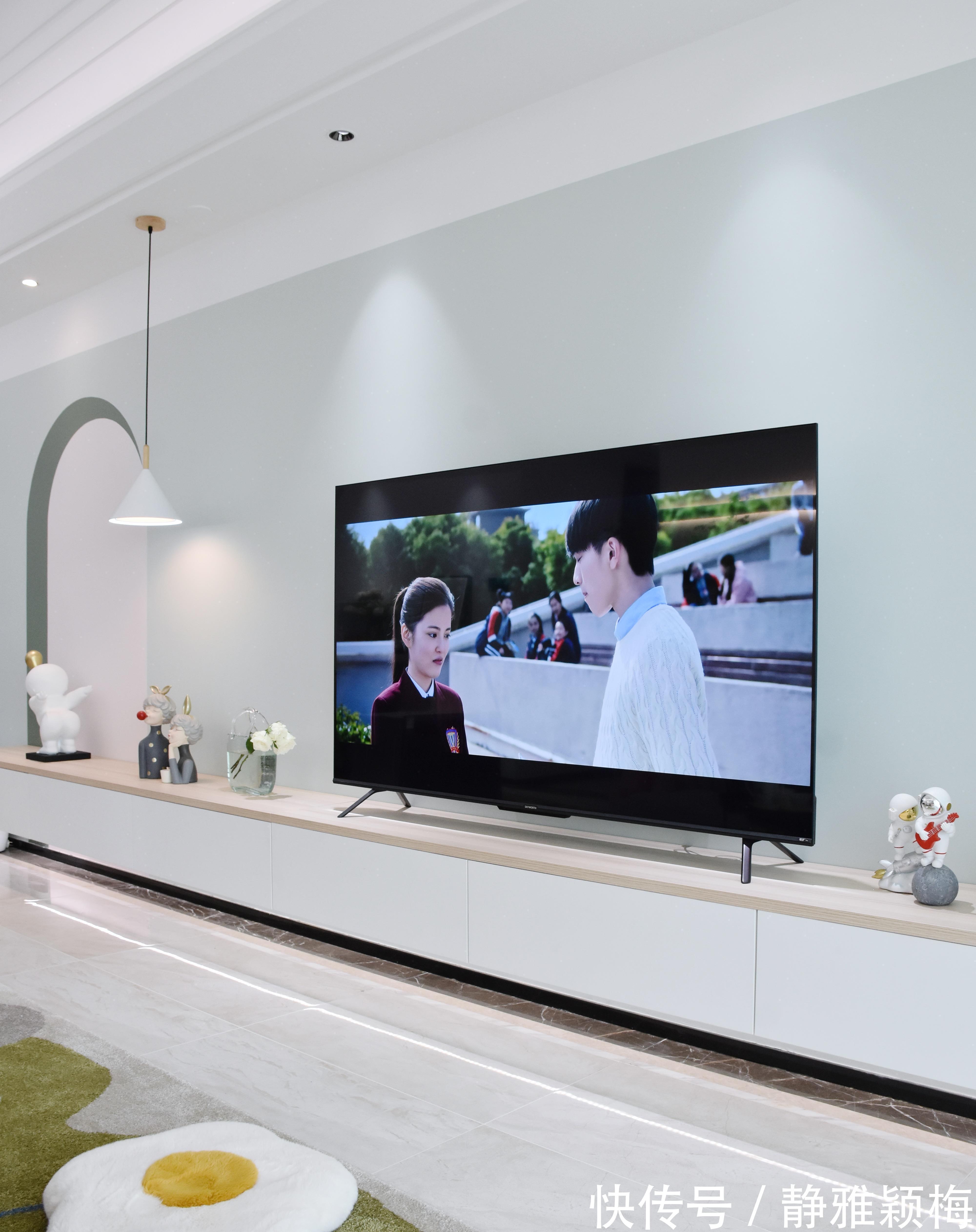 电视柜|房子装修，我家极简电视背景墙设计！附上电视推荐