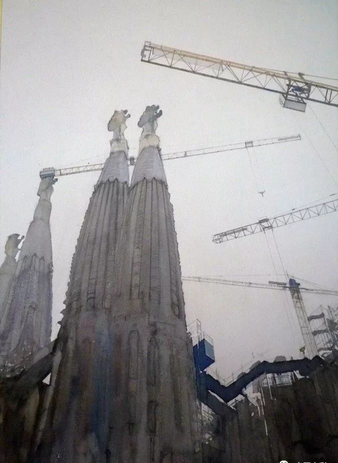 美术学院#Charles Villeneuve 的超美的城市风情水彩！