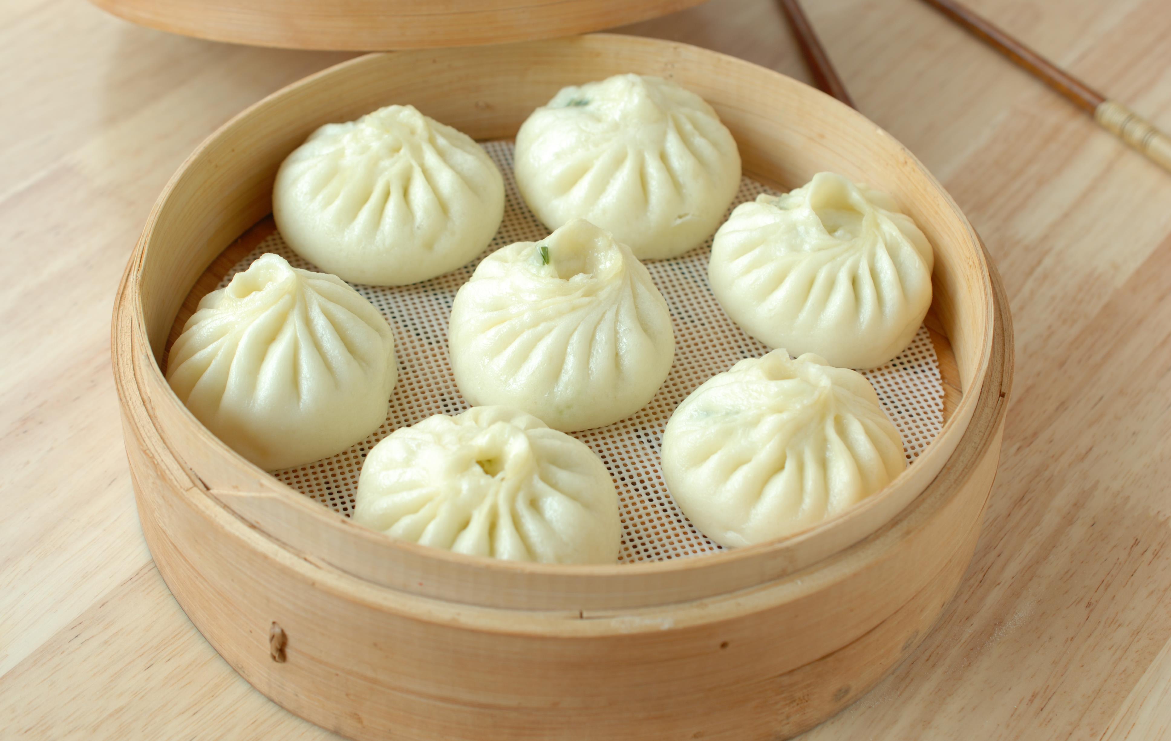 韭菜鸡蛋|6分钟蒸一锅小笼包，皮薄馅儿大，味道鲜美，揭开锅太香了