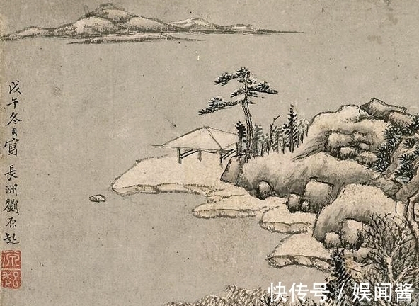 画家&画家名气不大,作品可圈可点,刘原起绘《冬日访友》