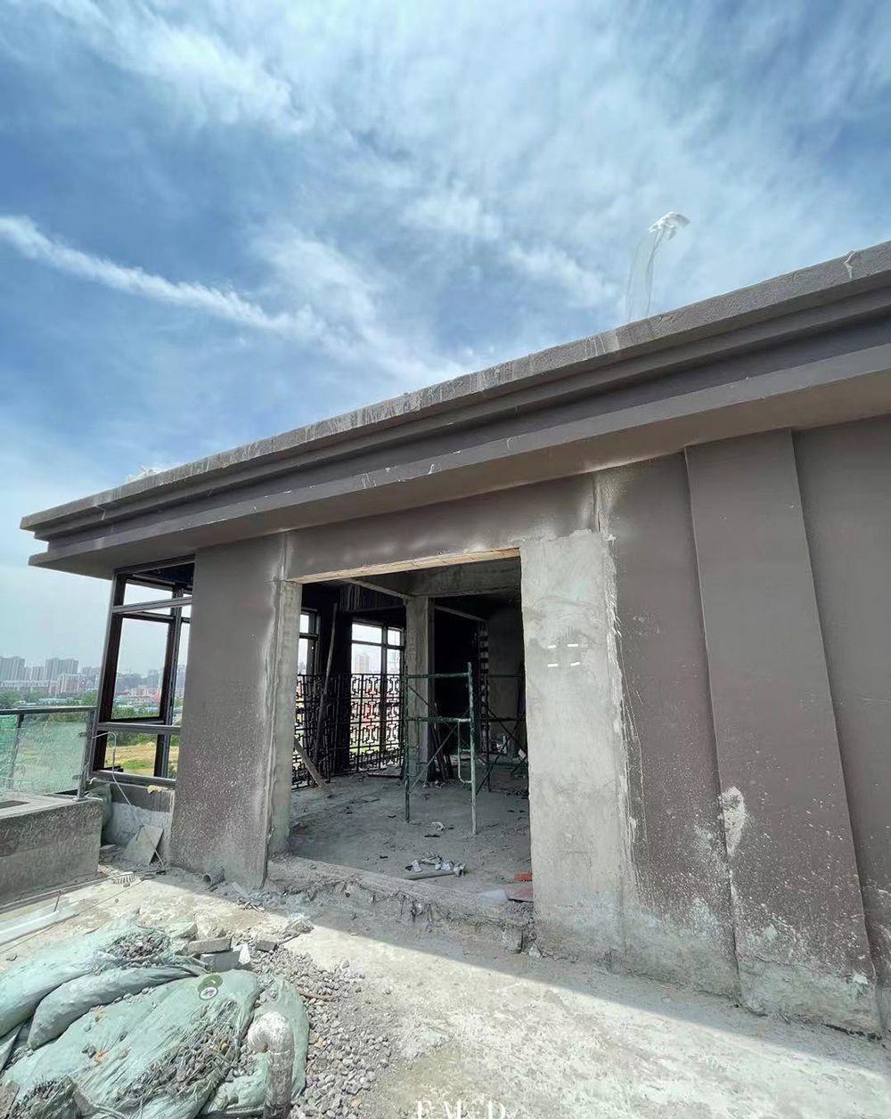 简餐台|130㎡+顶楼54㎡的顶复式,没有红木与雕花的新中式,依然美到心底