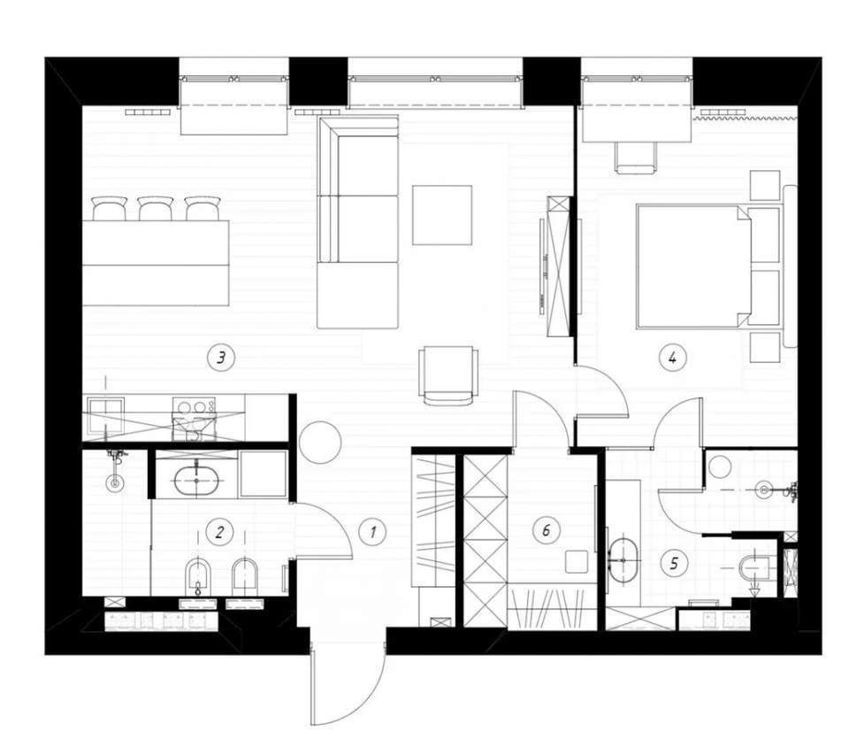 壁挂|别再盯着北欧风啦,看看人家66㎡小户型轻奢风,豪宅也被秒成渣