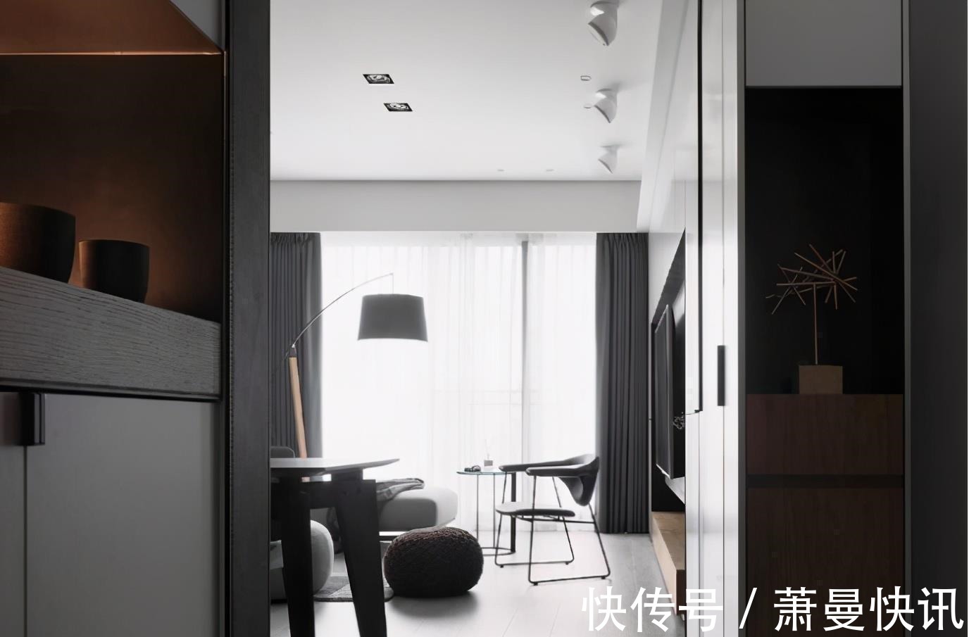 性冷淡|现代标准空间,灰度空间搭配清玻墙面,令人意犹未竟的性冷淡风