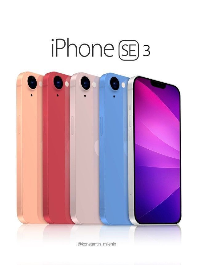 边框|iPhone SE3渲染图曝光 新机采用直角边框设计