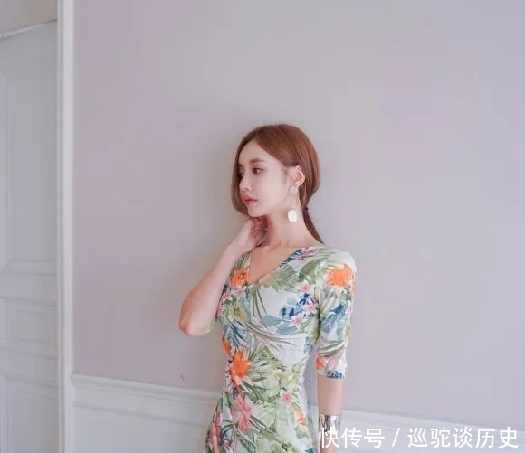 包臀裙|美图欣赏:孙允珠,热带蜜花彩绘染墨绚丽包臀裙