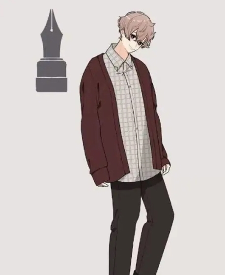 小姐姐$学习工具拟人化,圆规化身长裙少女,便利贴少年好帅