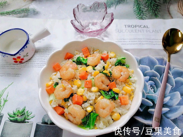 #精致一人食#玉米虾仁蛋炒饭