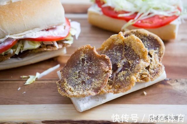 多汁|新奥尔良风味的炸香菇三明治，香脆多汁的玉米香菇，非常好吃