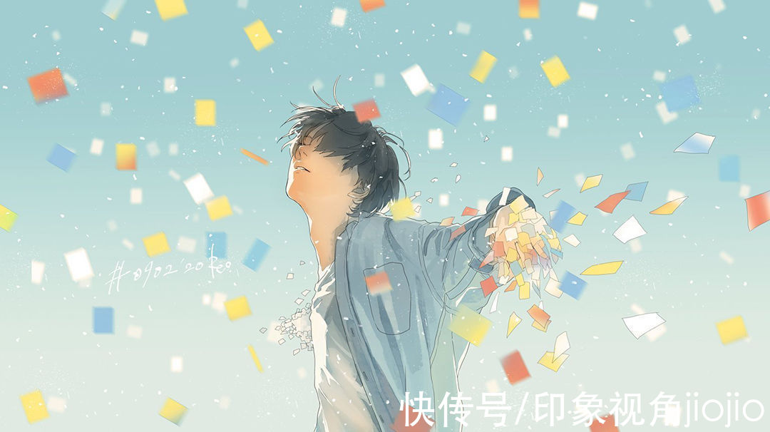 光影！光影中的美少年插画，淡淡的色彩表达颇具美感