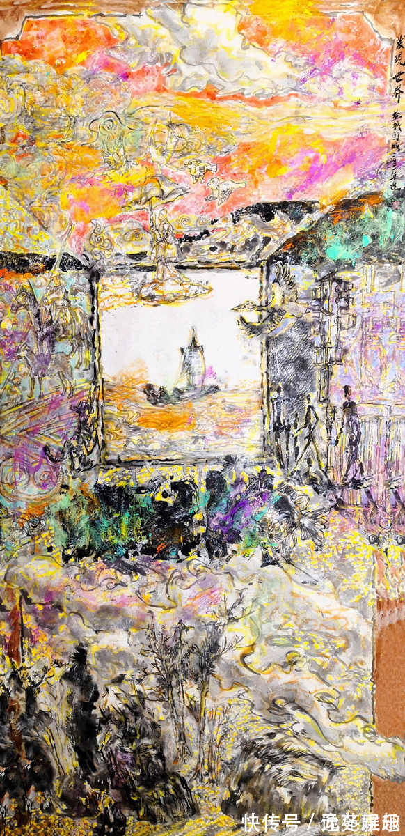 烟柳&「画作欣赏」一帘烟柳一路风景,画家余国城作品欣赏