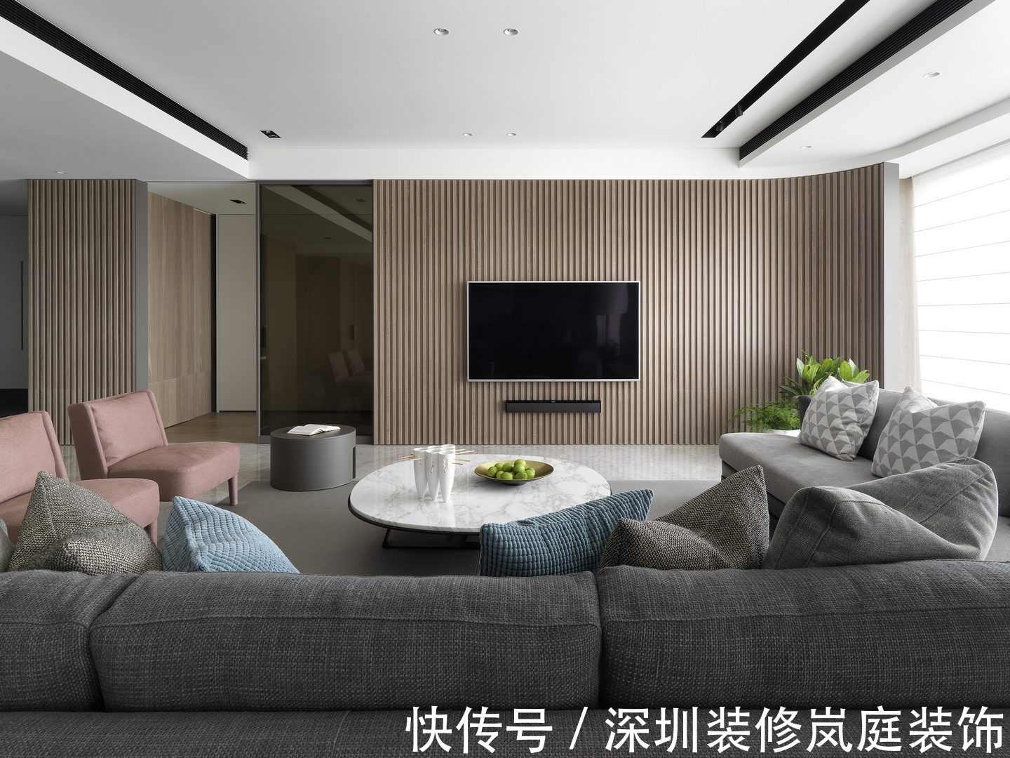 暖色调|深圳装修:豪方天际118㎡现代简约,暖色主调,空间硬朗有个性