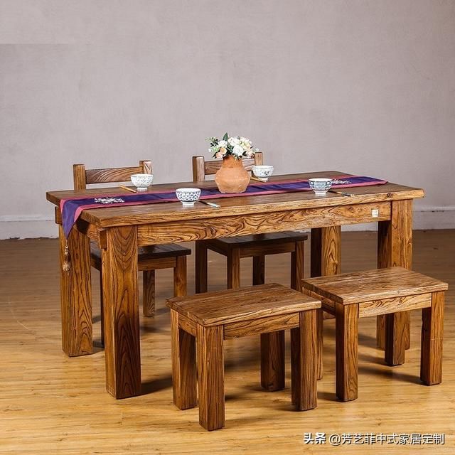 家具|一屋子新中式榆木家具，这种充满岁月沉淀的美，简直太震撼了
