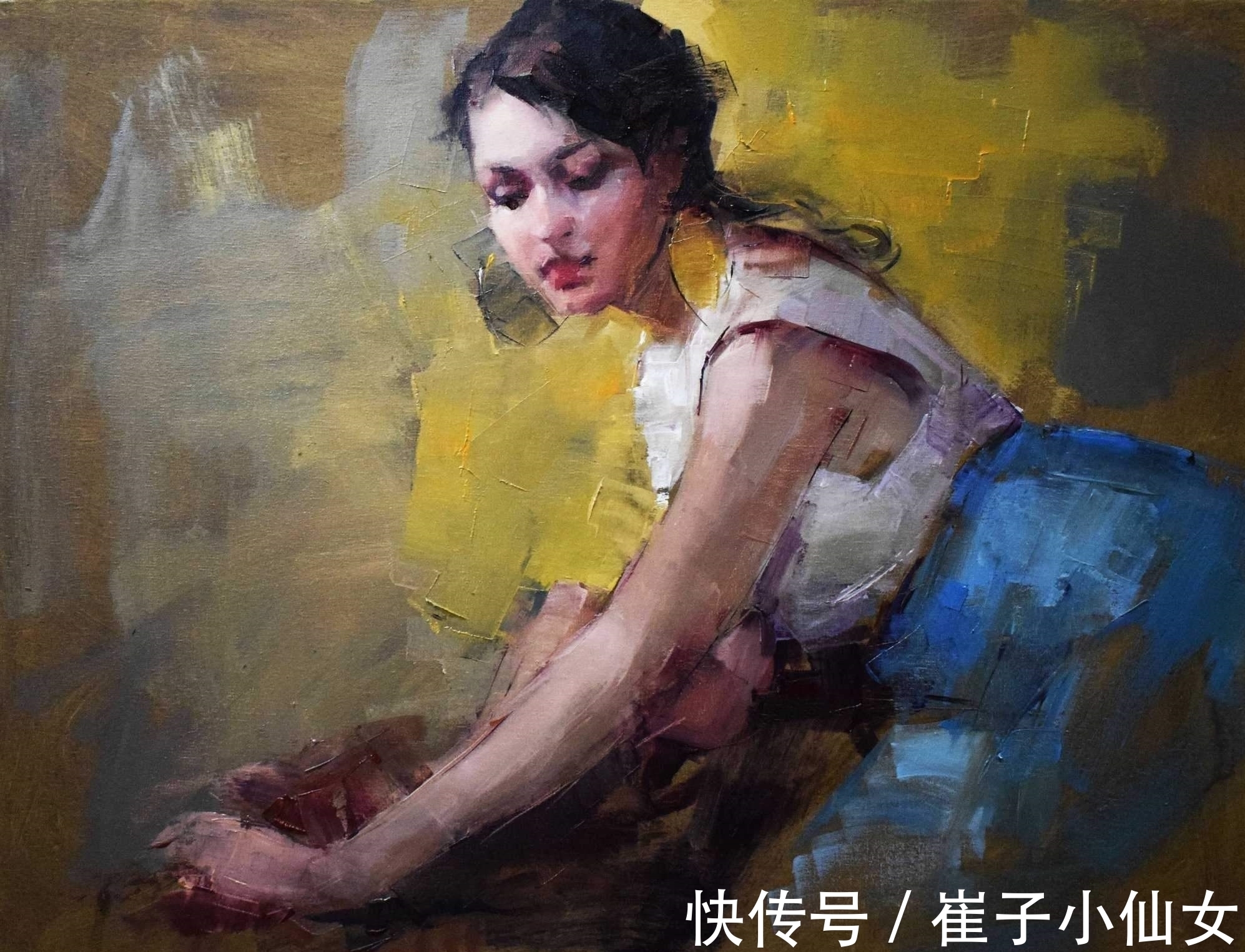 库里@用画笔展现东方魔力的女艺术家——库里和她的女性题材画作