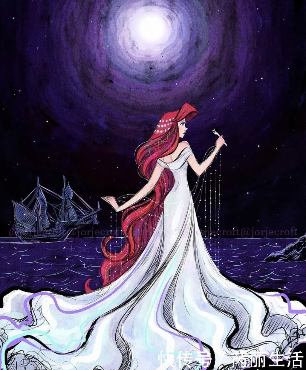 梦幻婚纱|迪士尼公主的“梦幻婚纱”,贝儿像孕妇,全场最美竟不是艾莎
